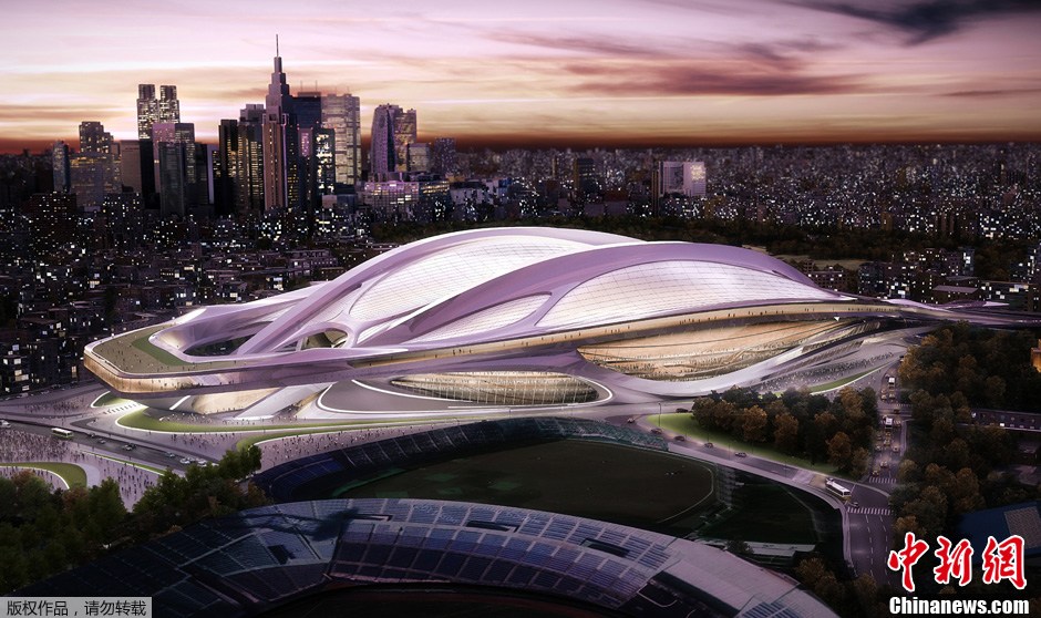 9月9日，2020年東京奧運會和殘奧會籌備委員會公布了日本新國家體育場效果圖。