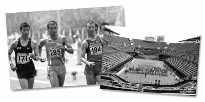 左圖:5月10日,遼寧隊選手耿志耀(左一)在十二運男子50公里競走比賽中。 　　新華社記者 李 鋼攝 　　右圖:6月10日,十二運網(wǎng)球團體賽在大連正式開拍,部分比賽遭遇了“零觀眾”的尷尬場面。 　　人民視覺