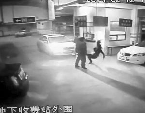 女車(chē)主被一拳打倒視頻截圖