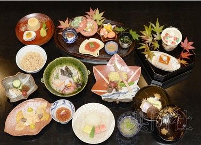 圖為東京銀座的和食餐廳推出的菜肴。