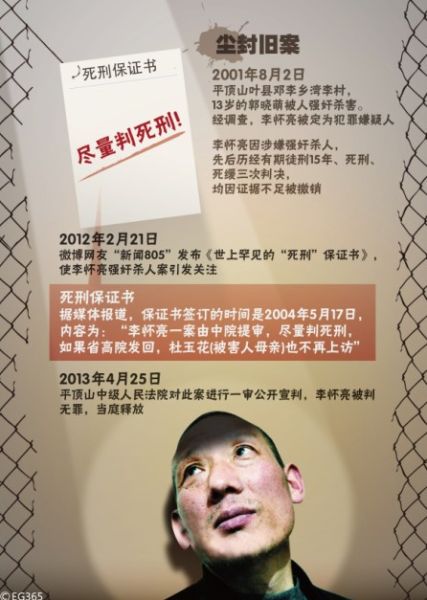 因涉嫌奸殺幼女，李懷亮被羈押了近12年，先后歷經(jīng)有期徒刑15年、死刑、死緩三次判決，最終因“證據(jù)不足、事實(shí)不清”于近日被宣判無罪，當(dāng)庭釋放