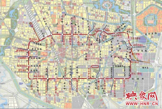 鄭州地鐵5號線線路圖。