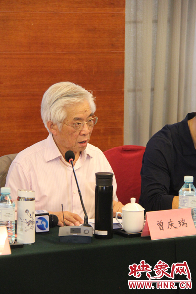 中國傳媒大學(xué)教授、博士生導(dǎo)師曾慶瑞正在發(fā)言