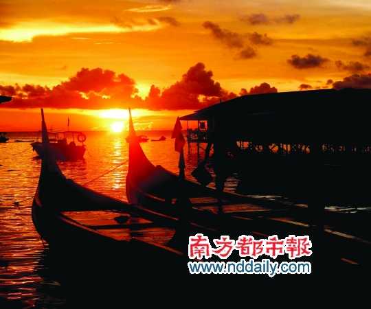 馬布村的日落。