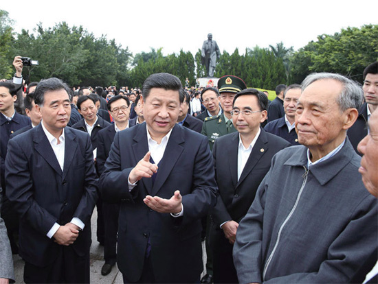 2012 年12 月，習(xí)近平任中共中央總書記后首次離京，即到改革前沿的廣東考察