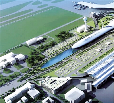 新鄭機(jī)場T2航站樓全面封頂 比T1航站樓大3倍。