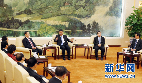 1月22日，習(xí)近平、俞正聲、張高麗等在北京人民大會(huì)堂同黨外人士歡聚一堂，共迎新春。