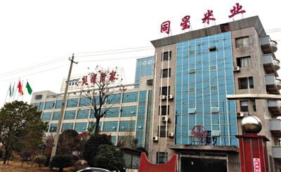 月11日，婁底市經(jīng)濟(jì)技術(shù)開發(fā)區(qū)內(nèi)，同星米業(yè)和吳哥世家兩家公司因借貸資金鏈斷裂，公司大門緊鎖。新京報(bào)記