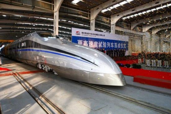 南車更高速度試驗列車，時速將超過500公里