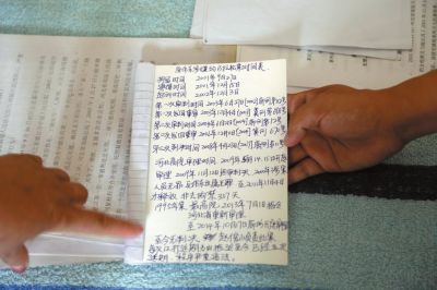 原偉東的姐姐記錄的案件時(shí)間表。