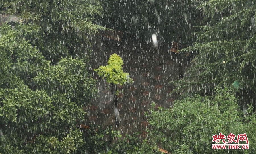17時(shí)32分,鄭州強(qiáng)降雨,紫荊山附近的市民真切地感受到了什么叫大雨傾盆。