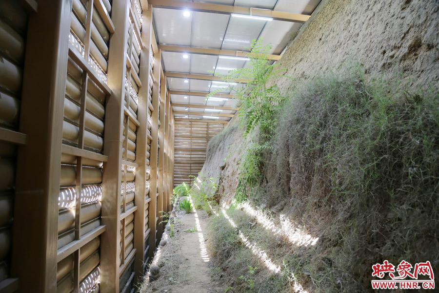 鄭州市商城遺址保護管理處對該節(jié)點1700米城垣兩側(cè)斷面遺址進行保護性設施建設。