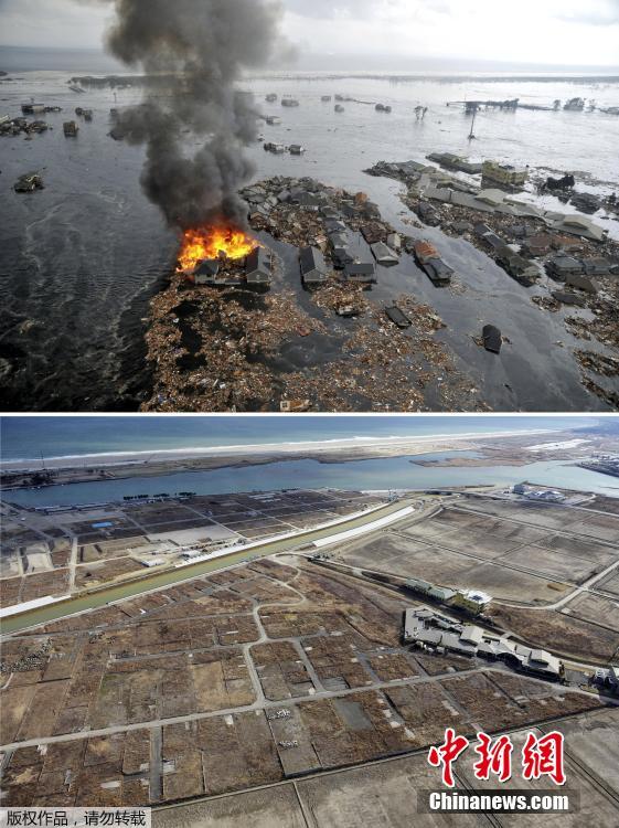 日本大地震災區(qū)今昔對比圖