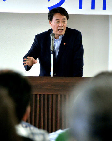 日本民主黨黨首海江田萬里。