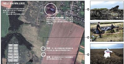 馬航MH17客機(jī)殘骸照片顯示，其機(jī)身上有許多細(xì)小孔洞。多名專家分析稱，這些孔洞或是飛機(jī)被導(dǎo)彈爆炸后飛散的彈片擊中所致。
