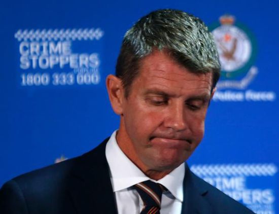 　新南威爾士州州長Mike Baird出席新聞發(fā)布會(huì)。