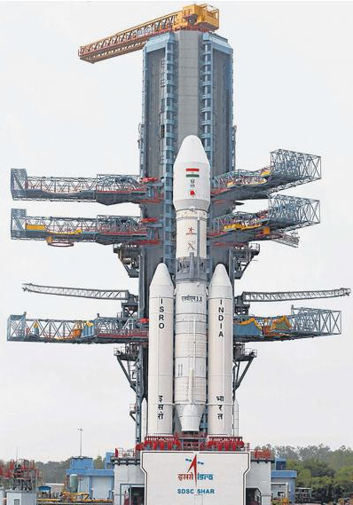 印度最新研制的地球同步衛(wèi)星發(fā)射火箭“馬克III型”(Mark III)。