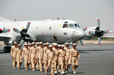 吉布提機(jī)場，日本海上自衛(wèi)隊的兩架P-3C飛機(jī)抵達(dá)，在亞丁灣執(zhí)行反海盜任務(wù)。