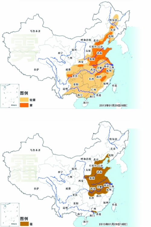 北京、天津、石家莊等屬嚴(yán)重污染，鄭州、武漢等屬重度污染