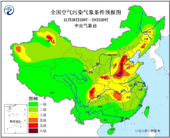 京津魯及冀中南、豫北將有輕到中度霾局地重度霾
